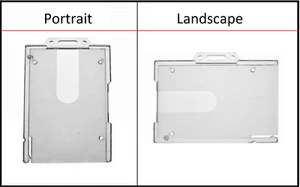 Portatarjetas de identificación genuino Insignia Buddy cerrado para tarjetas de identificación individuales y dobles pases - Imagen 1 de 4