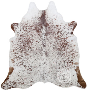 Real Cowhide Rug Salt and Pepper Brown - Size 6 X 7-8'