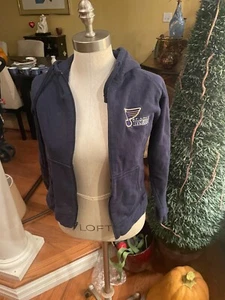 Women's Antigua ST LOUIS BLUES L/S Full Zip Hoodie Jacket Size small NHL Hockey - Picture 1 of 6
