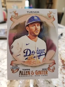 2021 Topps Allen & Ginter Chrome Trea Turner #185 Phillies / Dodgers - Picture 1 of 2