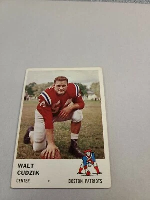 1961 Fleer #182 Walt Cudzik RC ROOKIE CARD BOSTON PATRIOTS - Image 1 of 4