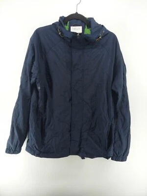 lucky brand jacket men size small gray label full zip windbreaker hooded nylon - Image 1 of 4