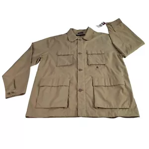 Tommy Hilfiger Y2k Neu mit Etikett Barn Safari Nylon Jacke Herren XXL 2XL Khaki Full Zip - Bild 1 von 17