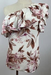 SHEIKE Mujer Descolorida Floral Marfil Volantes Blusa Top Talla 6 TOTALMENTE NUEVO Hombro Frío - Imagen 1 de 9