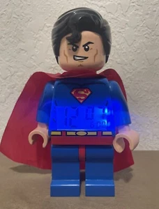 2013 Lego Superman Digital Alarm Clock DC Comics Super Heroes  9” - Picture 1 of 5