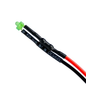 50 Stück Verkabelte Dioden LED pre Wired Grün Diffus Gefärbt 6V 1.8mm - Bild 1 von 4