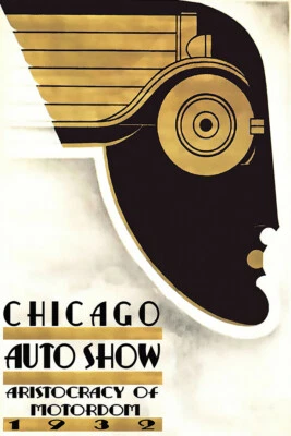 Chicago Illinois Car Show Vintage Art Wall Indoor Room Poster - POSTER 20x30 - Image 1 of 4