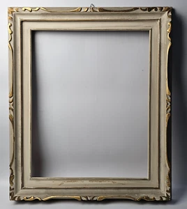 CORNICE Specchio Specchiera per Quadro in LEGNO Laccato e Dorato Italia metà 900 - Foto 1 di 7