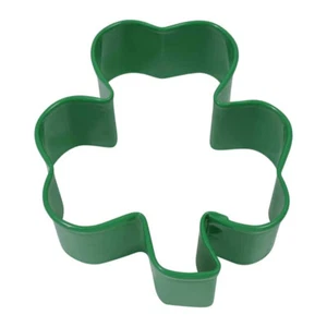 Green Shamrock 3" Steel Cookie Cutter R&M St Patrick's Day - Picture 1 of 3