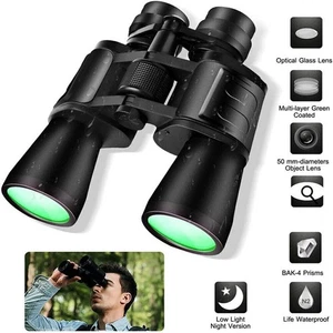 Day/Night 20x50Military Zoom Powerful Binoculars Optics Hunting Camping+CaseUK - Picture 1 of 13