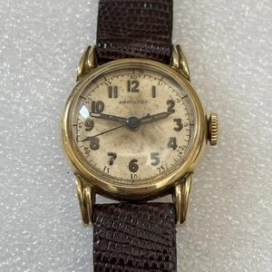 Vintage Hamilton Todd 25mm 10k Gold Filled S&W Unisex Armbanduhr - läuft - Bild 1 von 5