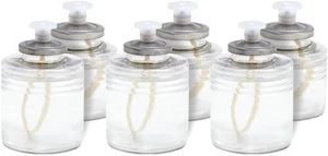 Sterno SoftLight Decorative Candles, 6pk w/ Bottle Holder, 24hr Liquid Wax Burn - Picture 1 of 4