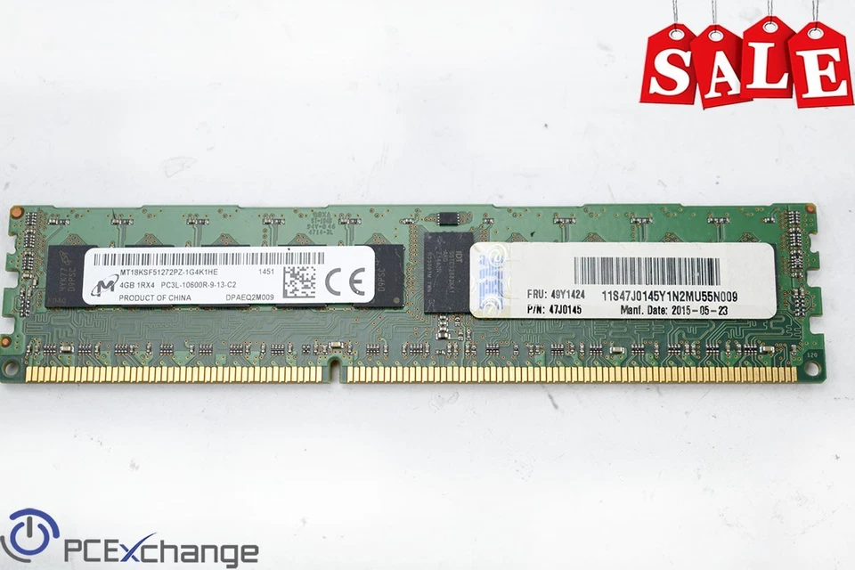 *LOT of 24* Micron MT18KSF51272PZ 4GB 1Rx4 PC3L-10600R-9-13-C2 RAM - Image 1 of 3