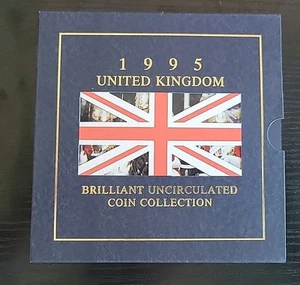 1995 UK Royal Mint Brilliant Uncirculated Coin Collection 8 Coin Year Set BUNC - Picture 1 of 3