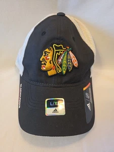 Chicago Blackhawks Hockey Adidas Fitmax 70 Mesh Mütze Kappe Large/XLarge NHL - Bild 1 von 7