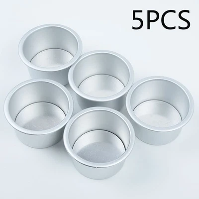 5 Stück Set 2.5'' Mini Kuchenform Pfanne Entfernbarer Pudding Gussform DIY - Bild 1 von 4