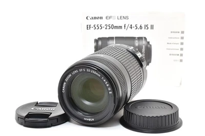 Exc Canon Zoom Lens EF-S 55-250mm f4-5.6 IS II Black Direct from Japan 028 - Image 1 of 4