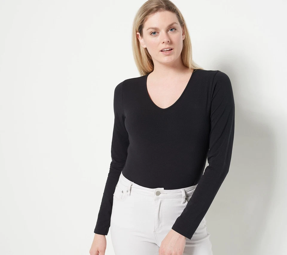 Mujer con Control Ropa de Dormir Mujer Talla L Algodón Lavado Jersey Negro A470415 Foto 1 de 4