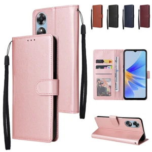 Case for Realme V5 7 Q2 Narzo30 Pro Oppo K7X A17 Leather Flip Wallet Stand Cover - Picture 1 of 19