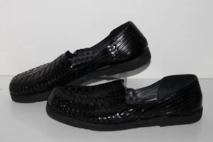 Sunsteps Barclay Woven Huarache Sandals, Leather, Black, Men's Size 12 - Picture 1 of 5