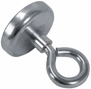 1 EYE BOLT Neodymium Hook Magnet - Holds 125 lbs - Neodymium Magnet - Picture 1 of 3