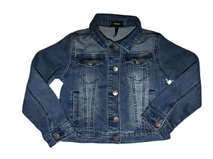 DKNY Girls Sz 5 Blue Jean Denim Jacket Snap Closure EUC - Picture 1 of 4