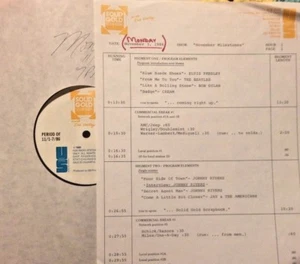 RADIO SHOW: 11/3/86 NOV MILESTONES! BOB DYLAN, JOHNNY RIVERS, GORDON LIGHTFOOT - Picture 1 of 2