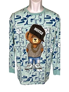 OG Legend 23 Blue Long Sleeve Graphic Bear T-Shirt Men’s Size Medium - Picture 1 of 4