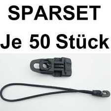 Produktbild - 50 Sets Holdon Planen-Spanner Midi-Clip schwarz + Spannfix 25 x 4 mm Spanngummi