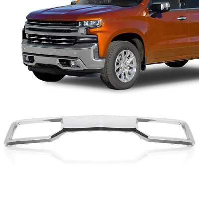For Chevrolet Silverado 1500 2019-2021 Front Bumper Skid Plate Lower Trim Chrome - Image 1 of 4