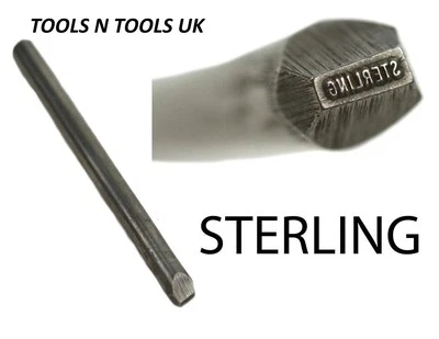 TOOLS N TOOLS UK JUWELIERE METALLSTEMPEL ""STERLING"" GERADSILBER SCHMUCK STANZSTANGEN