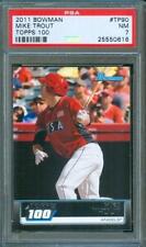 2011 Bowman "Topps 100" Team USA MIKE TROUT Trading Card Angels #TP90 PSA 7