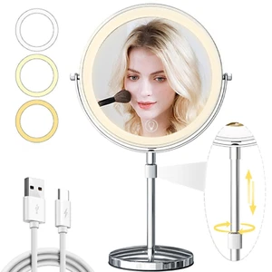 9In Vanity Mirror with Lights, Rechargeable 5000Mah Lighted Makeup Mirror, 1X... - Picture 1 of 7