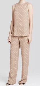 Neu mit Etikett $ 590 + Theorie Mitrana Foulard-Druck 100 % Seide Überziehhose & Tunika Set Gr. M - Bild 1 von 17
