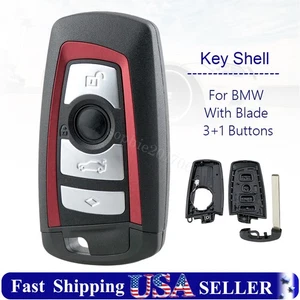 For 2009 -2019 BMW 1 3 5 7 F Series Remote Key Fob Case Shell 4Btn YGOHUF5662 - Picture 1 of 7