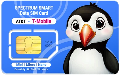Tarjeta Super SIM de solo datos en AT&T, T-Mobile y Verizon, sin SMS, sin voz Foto 1 de 4