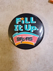 Vintage San Antonio Spurs 'Fill It Up' NBA Championship 3" Round Pinback Button - Picture 1 of 4