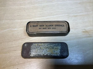(4) Muelles de alarma de repuesto para relojes Baby Ben vintage en lata original - Imagen 1 de 7