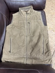 Kuhl Vest Mens medium green Patina Dye Full Zip Pockets Outdoor Hiking Travel - Picture 1 of 4