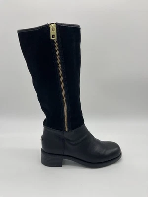 Botas Coach Bailey negras gamuza cuero oveja hasta la rodilla A7937 altas para mujer 5B Foto 1 de 4