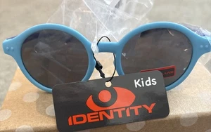 Identity Kinder Sonnenbrille rund blaues Gestell Gläser Kunststoff Neu mit Etikett Unisex - Bild 1 von 2