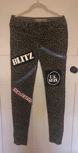 Women’s Street Punk Rock UK82-style Leopard Print Trousers - Picture 1 of 10