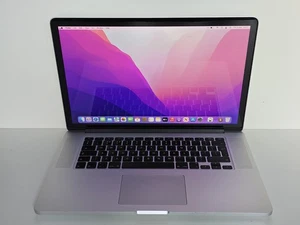 Apple MacBook Pro A1398 2015 15" Core i7-4770HQ 2.2GHz 256GB/16GB Monterey - Picture 1 of 6