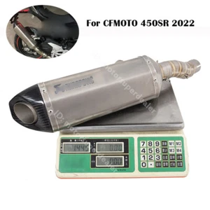 For CFMOTO 450SR 2022 Titanium Slip on Muffler Modified Escape Exhaust Tail Pipe - Picture 1 of 8