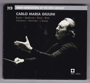 CARLO MARIA GIULINI GREAT CONDUCTORS 20th CENTURY ROSSINI BEETHOVEN 2 CD SET ! - Picture 1 of 2