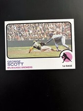 Topps Baseball 1973 George Scott Brewers Former Red Sox Excellent Condition #263