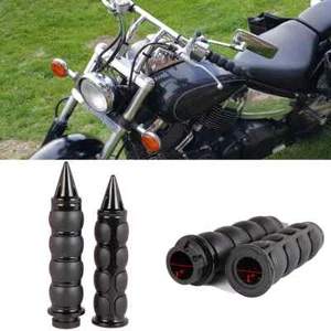 Chrome Fit For Harley Davidson Honda Suzuki Motorcycle Handle Bar Hand Grips 1'' - Picture 1 of 4