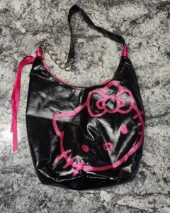 Hello Kitty Bolso de Hombro Cartera Bolso de Mano Negro Dulces Rosa Contorno - Imagen 1 de 10