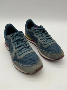 Nike Internationalist Sneakers Shoe Womens Size 8 Blue Suede Lace Up 629684-401 - Picture 1 of 21