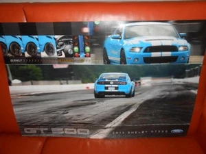 2013 Ford SHELBY Mustang GT 500 POSTER - 2 sided Original 35x24 NICE! - Picture 1 of 2